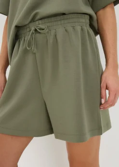 Khaki Super Soft Co Ord Shorts