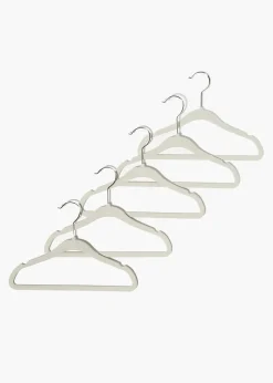 Kids 5 Pack Grey Velour Hangers