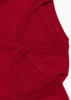 Kids 2 Pack Red V-Neck School Jumpers (3-13yrs)