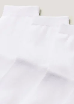 Kids 5 Pack White Ankle Socks (Younger 6-Older 5.5)