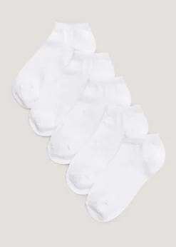 Kids 5 Pack White Trainer Socks (Younger 6-Older 5.5)
