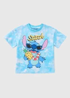 Kids Blue Stitch Tie Dye T-Shirt (1-7yrs)