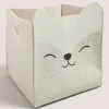 Kids Neutral Felt Fox Basket