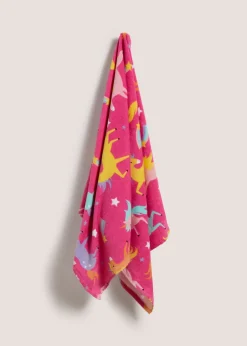 Kids Pink Unicorn Towel