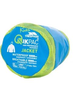 Kids Trespass Qikpac Blue Jacket (2-12yrs)