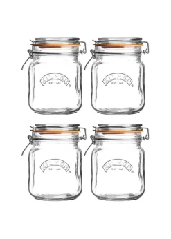 Kilner Clip Top Round Jar 4pc