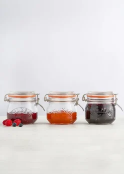Kilner Clip Top Round Jar 4pc