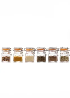 Kilner Clip Top Square Spice Jar 6pc
