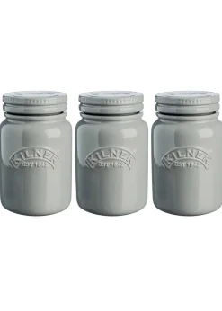 Kilner Set of 3 Ceramic Storage Jars Morning Mist