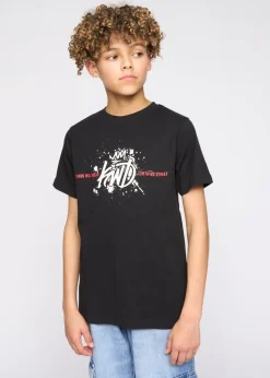 Kings Will Dream Black Paintsplat T Shirt (7-14 yrs)