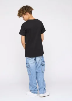 Kings Will Dream Black Paintsplat T Shirt (7-14 yrs)