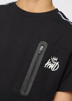 Kings Will Dream Black Techy Taped Cargo T-Shirt (7-14 yrs)