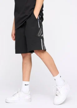 Kings Will Dream Black Techy Taped Cargo Shorts (7-14 yrs)