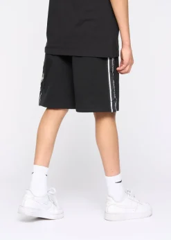 Kings Will Dream Black Techy Taped Cargo Shorts (7-14 yrs)
