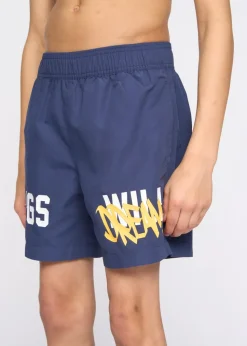 Kings Will Dream Navy Tagged Swim Shorts (7-14 yrs)