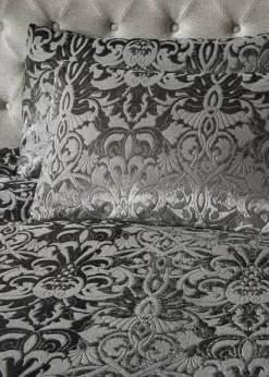 Laurence Llewelyn-Bowen Firenza Velvet Grey Duvet Cover Set