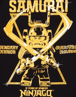 Lego Boys Black Samurai Warrior Graphic Long Sleeved T-Shirt (3 - 12 Years)