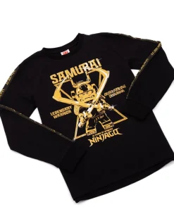 Lego Boys Black Samurai Warrior Graphic Long Sleeved T-Shirt (3 - 12 Years)