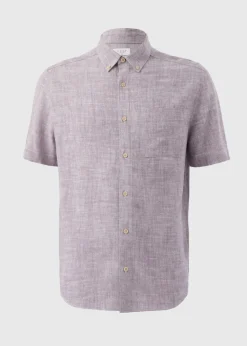 Lilac Linen Yarn Shirt