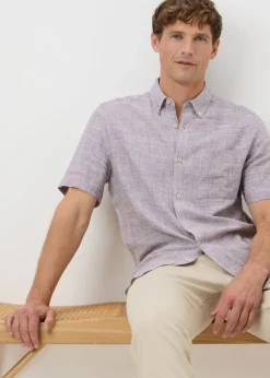 Lilac Linen Yarn Shirt