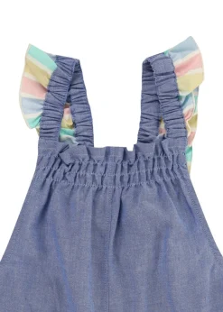 Lilly & Sid Blue Plain Playsuit (24 Months- 8 Years)