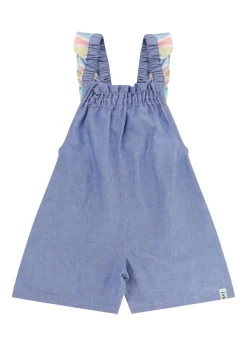 Lilly & Sid Blue Plain Playsuit (24 Months- 8 Years)