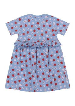 Lilly & Sid Blue Strawberry Print Dress (0-8 Years)