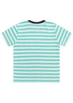 Lilly & Sid Green Sail The Seas Slogan T Shirt (0-8 Years)