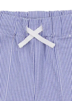 Lilly & Sid Lilly & Sid Blue Stripe Print Shorts(3-8 Years)