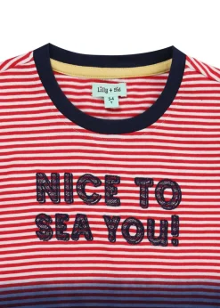 Lilly & Sid Multi Coloured Nice To Sea You Slogan Print T Shirt (0-8 Years)