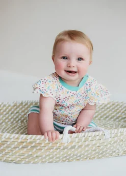 Lilly & Sid Multi Mini Floral Print Top & Short Set (0- 24 Months)