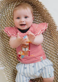 Lilly & Sid Multic Lilly At The Beach Applique Top & Short Set (0- 24 Months)