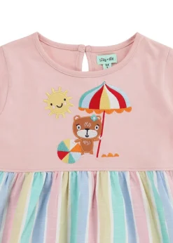 Lilly & Sid Multicoloured Lilly & Deckchair Stripe Print Dress (0-8 Years)