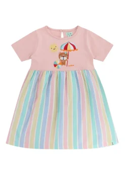 Lilly & Sid Multicoloured Lilly & Deckchair Stripe Print Dress (0-8 Years)