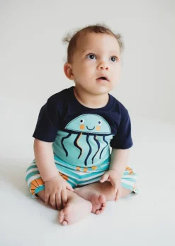 Lilly & Sid Multicoloured Jellyfish Print Top & Short Set (0- 24 Months)
