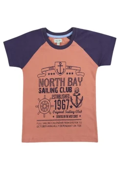 Lilly & Sid Multicoloured Sailing Club Slogan Print T-Shirt (24 Months- 8 Years)