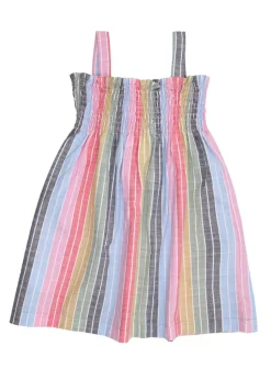 Lilly & Sid Multicoloured Rainbow Stripe Print Dress (0-8 Years)