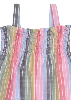 Lilly & Sid Multicoloured Rainbow Stripe Print Dress (0-8 Years)