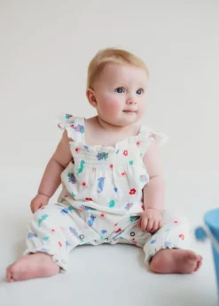 Lilly & Sid Multicoloured Seahorse Print Romper (0- 24 Months)