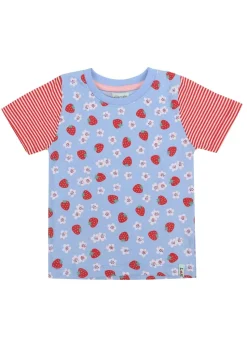 Lilly & Sid Multicoloured Strawberry & Stripe Print Top 2 pack (0-8 Years)