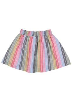 Lilly & Sid Multicoloured Rainbow Stripe Print Skirt (24 Months- 8 Years)