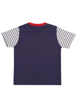 Lilly & Sid Multicoloured Shark Applique T-Shirt (24 Months- 8 Years)