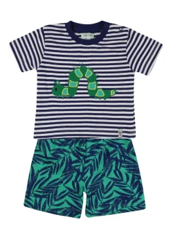 Lilly & Sid Multicoloured Palm Print Top & Short Set (0- 24 Months)