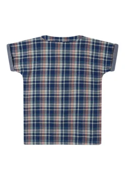 Lilly & Sid Navy Check Print T-Shirt (24 Months- 8 Years)