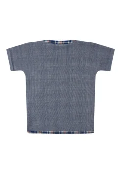 Lilly & Sid Navy Check Print T-Shirt (24 Months- 8 Years)