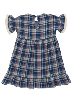 Lilly & Sid Navy Check Print Dress (0-8 Years)