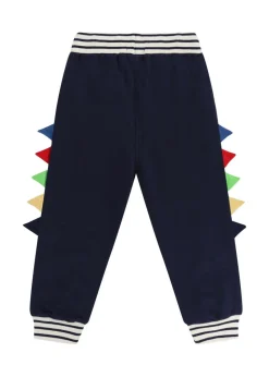 Lilly & Sid Navy Dinosaur Applique Joggers (6 Months- 8 Years)