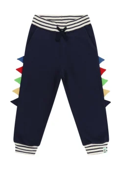 Lilly & Sid Navy Dinosaur Applique Joggers (6 Months- 8 Years)