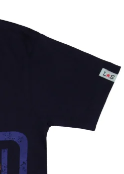 Lilly & Sid Navy Time To Shine Slogan Print Top (0-8 Years)