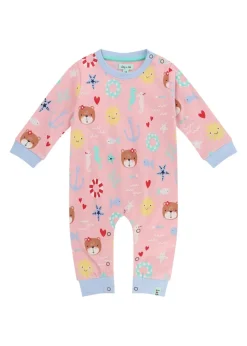 Lilly & Sid Pink Lilly & Friends Print Romper (24 Months- 8 Years)
